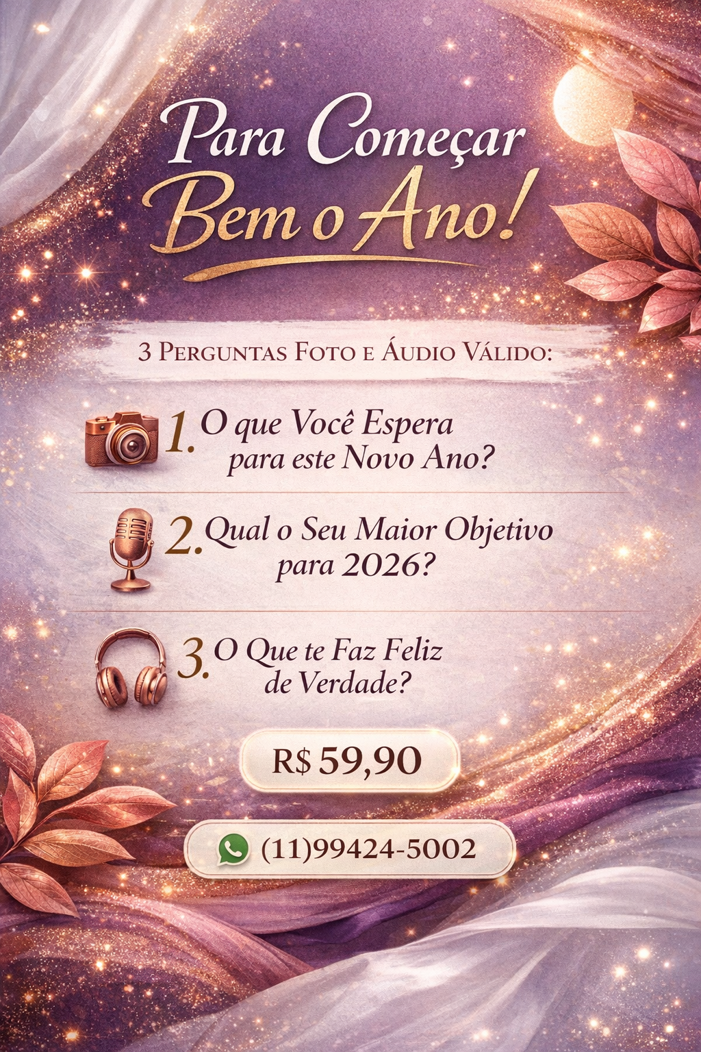 Perguntas Fotos e Áudios para 2026 ( Promo Janeiro )